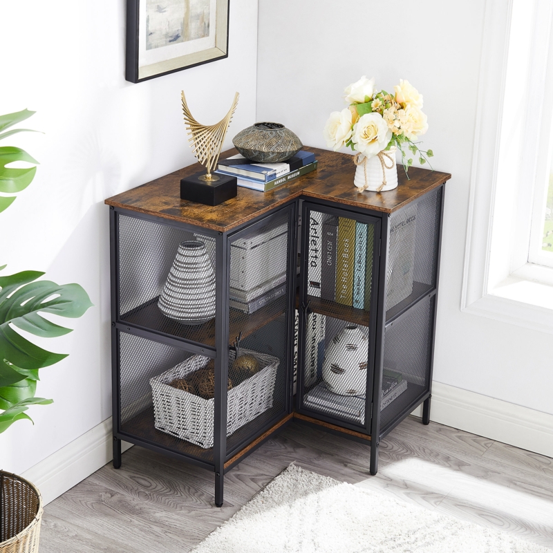 Piscitelli 2 - Door L-shaped Corner Accent Cabinet