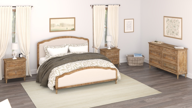 Posey Upholstered Standard 4 Piece Bedroom Set