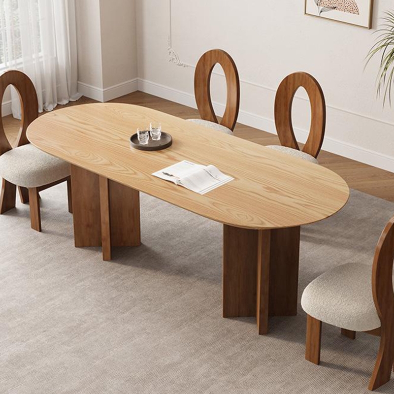 Prestine Oval Solid Wood Dining Table