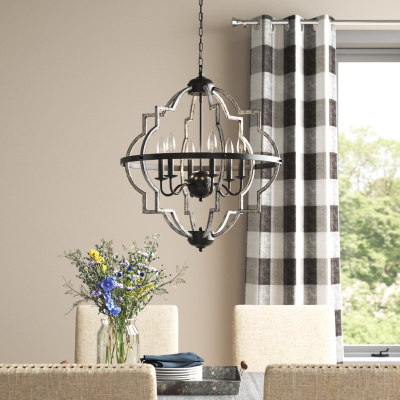 Rarick 6 - Light Dimmable Geometric Chandelier