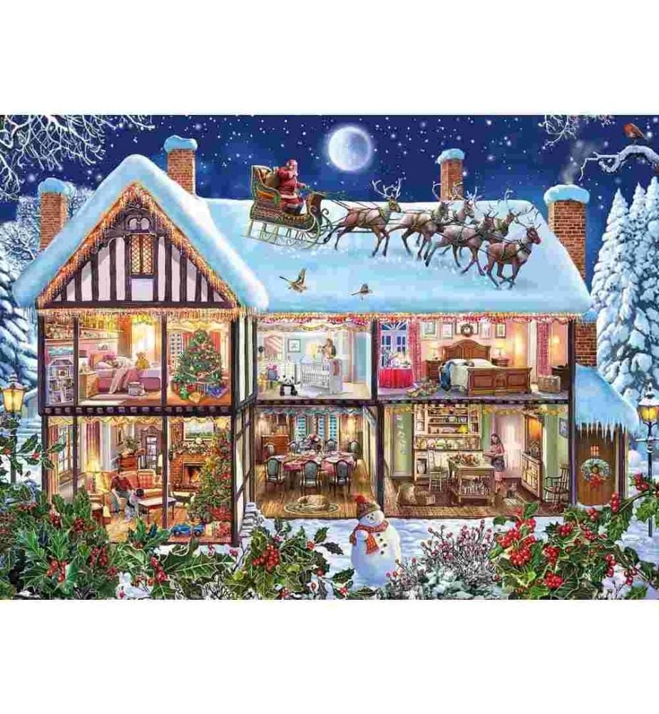 Ravensburger - Kinderpuzzle - 12996 Weihnachten zu Hause - Weihnachtspuzzle fr Kinder ab 6 Jahren, mit 100 Teilen im XXL-Format