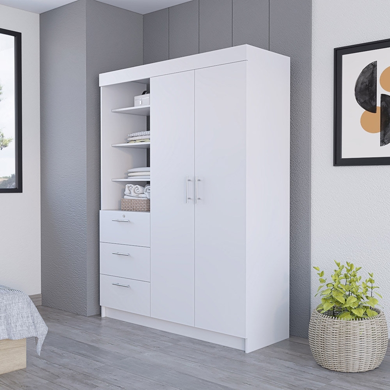 Rekisha Armoire Rumanu, 3 Drawers, Width x 59.1