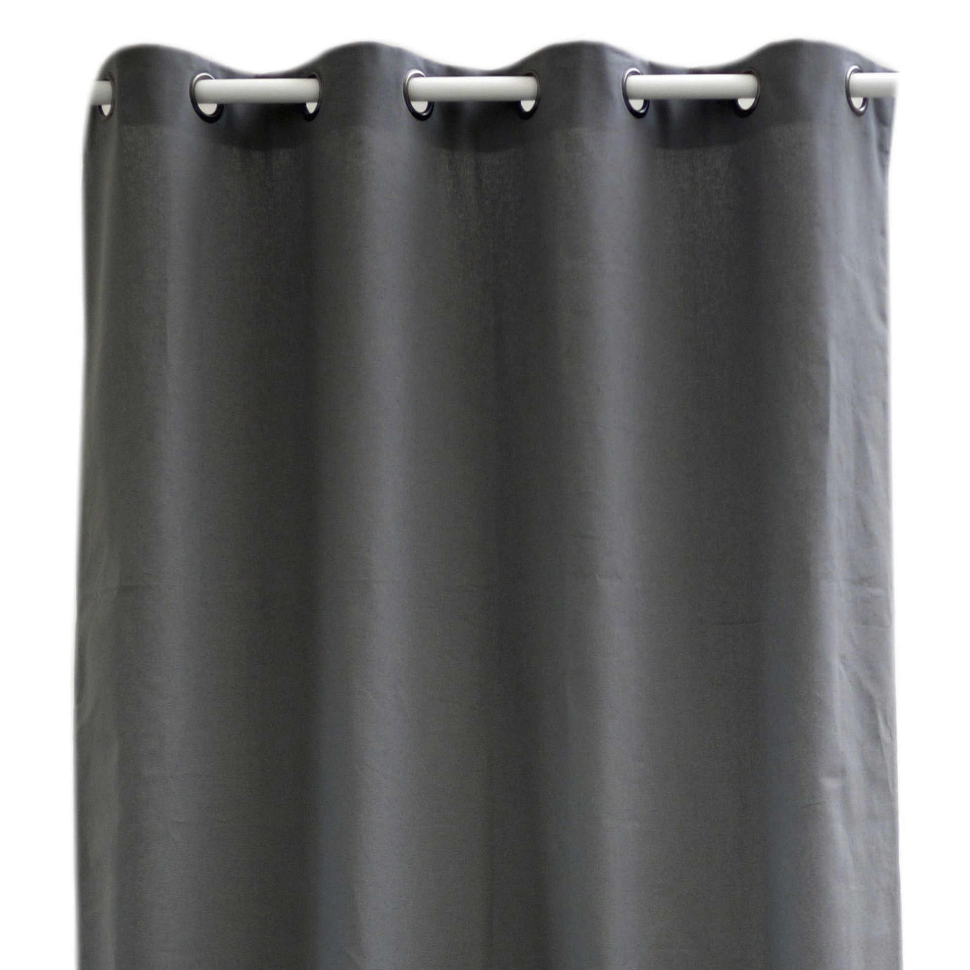 Rideau tamisant, Metis gris l.135 x H.260 cm LINDER