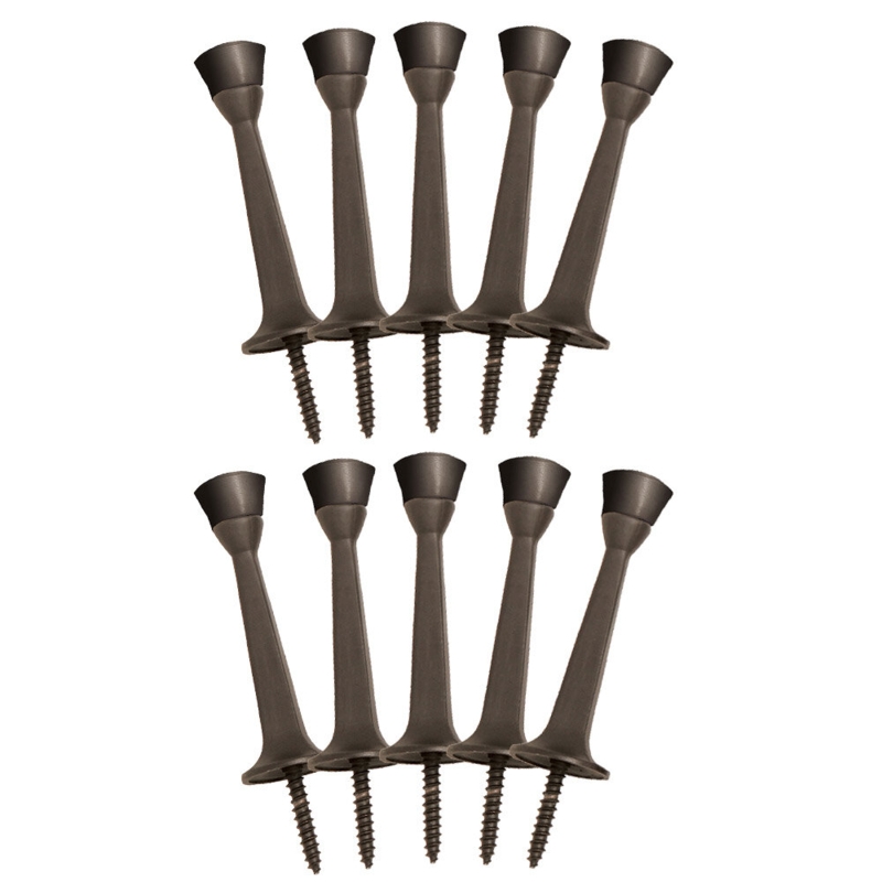 Rigid Cast Door Steel Baseboard Stop (Set of 10)