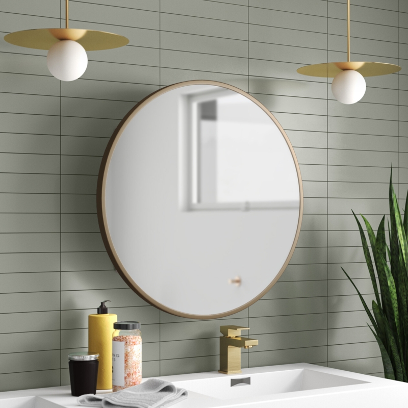 Roeder 26'' W 26'' H Surface Framed Medicine Cabinet with Mirror and 3 Adjustable Shelves