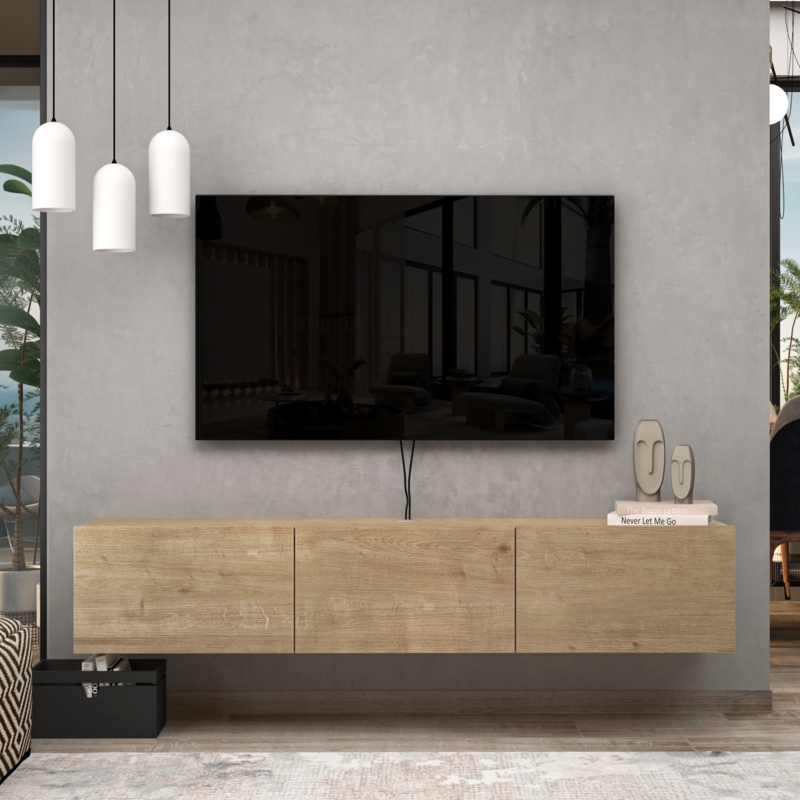Ronnye Floating TV Stand Up to 80" TV's Wall Mounted Media Console