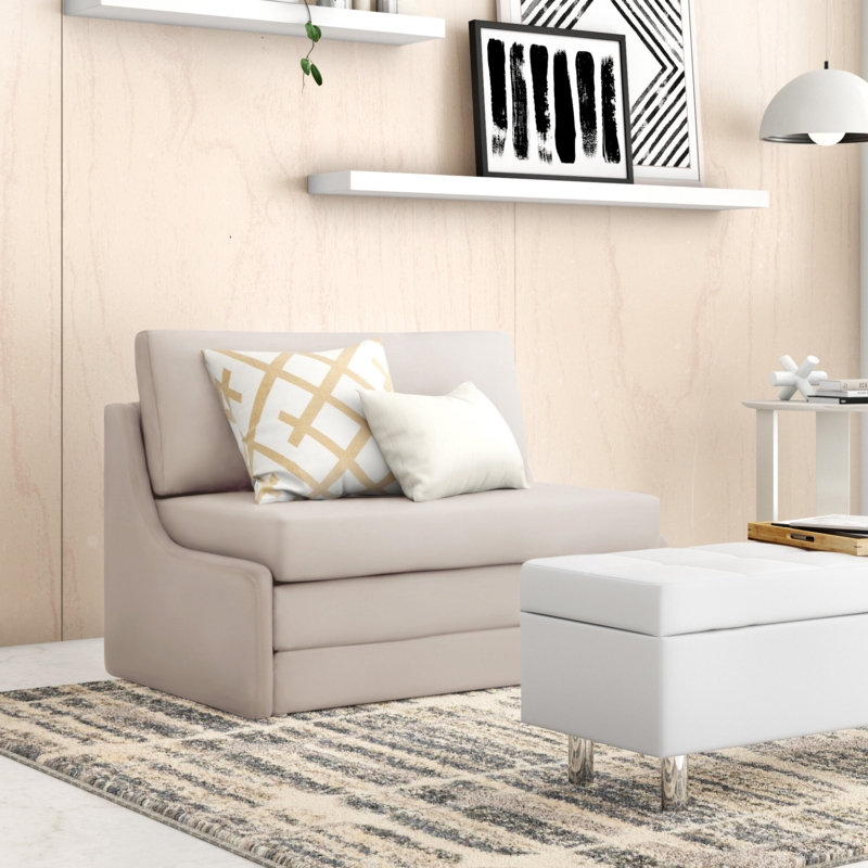 Sabine 43.31" Upholstered Sleeper Loveseat