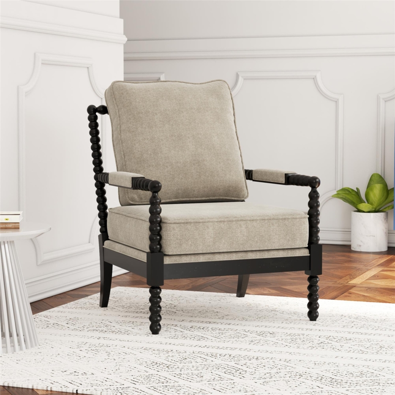 Sareena Upholstered Spindle Accent Chair