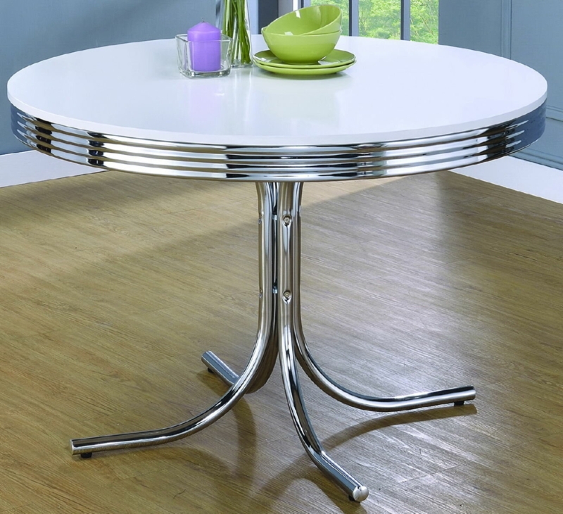 Sayville Round Metal Base Dining Table