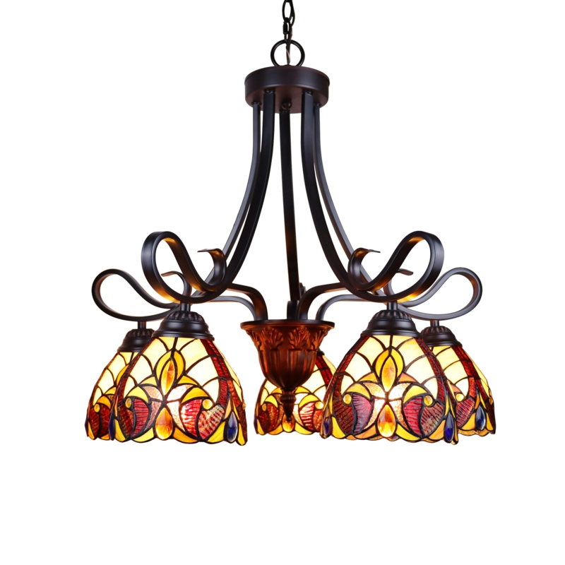 Schwamm 5 - Light Glass Dimmable Tiered Chandelier