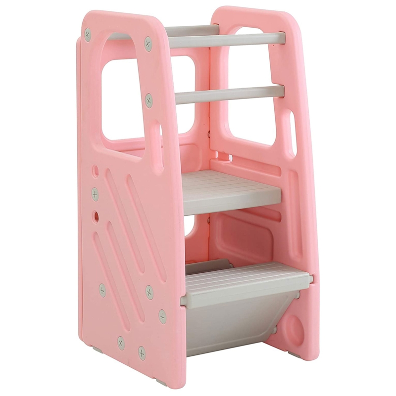 SDADI Children's Plastic Learning Stool with 3 Adjustable Heights