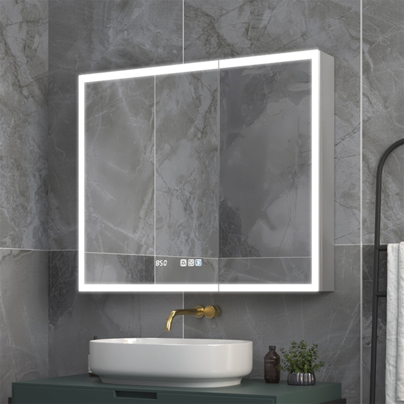 Seese 36'' W 30'' H Frameless Medicine Cabinet with Mirror and 3 Adjustable Shelves