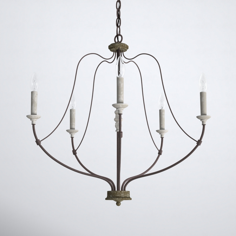 Shoshanna 5 - Light Dimmable Classic / Traditional Chandelier
