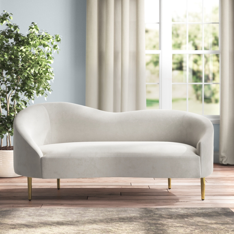 Shurtz 67'' Velvet Loveseat