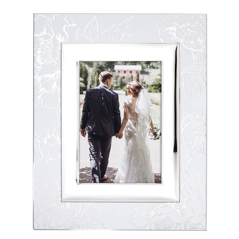 Silver Peony 5" X 7" Frame