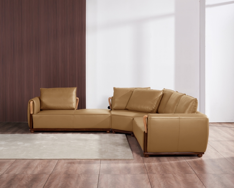 Skyline 3 - Piece Leather Sectional