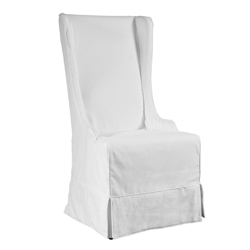 Sloan Cotton Box Cushion Wingback Slipcover