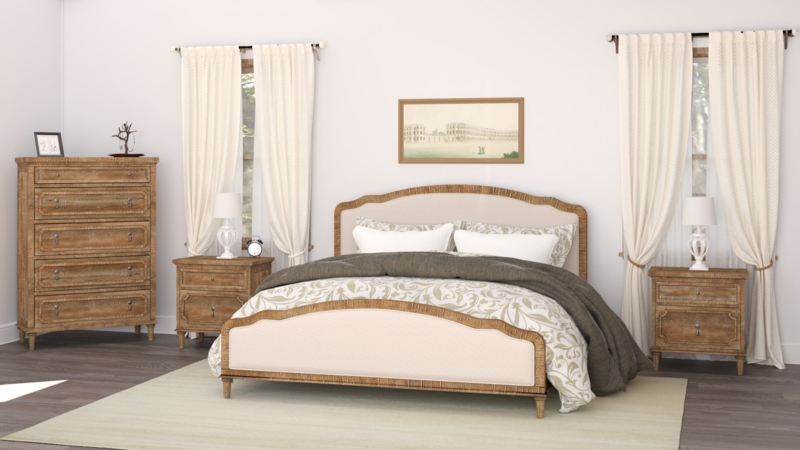 Sneaton Upholstered Platform 4 Piece Bedroom Set