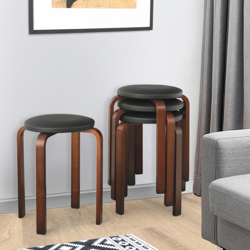 Solid Wood 18.5'' Counter Stool (Set of 4)