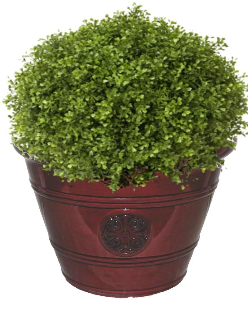Southern Patio HDP-012498 Modesto Planter, 15", Oxblood