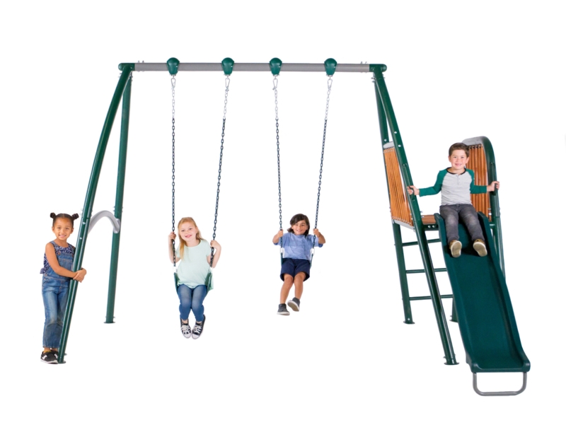 Sportspower Alta Oaks 10' Heavy Duty Swing Set with Lifetime Warranty on 6' Double Wall Slide