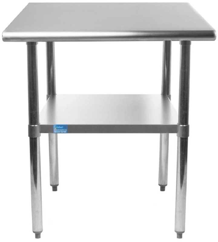 Stainless Steel Table with Undershelf. Metal Prep Table. NSF.