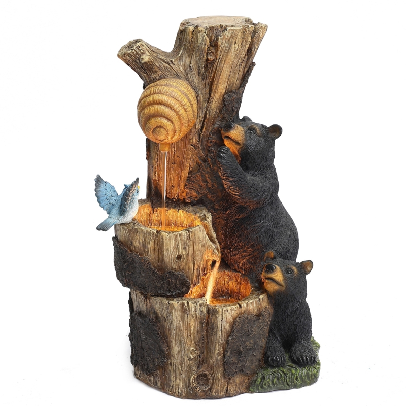 Stonebridge Hand Crafted Outdoor Weather Resistant Floor Fountain with Light