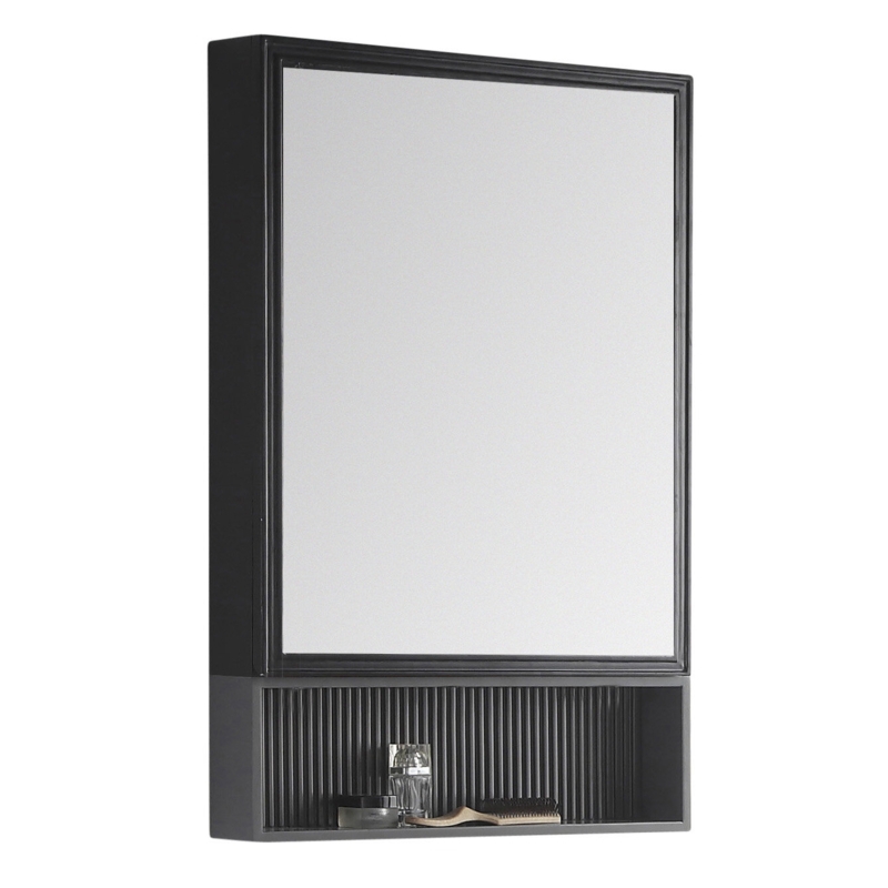 Strobel 21'' W 33'' H Surface Framed Medicine Cabinet with Mirror 3 Adjustable Shelves