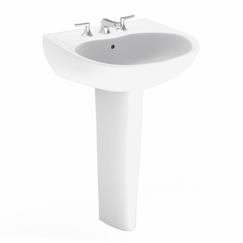 Supreme 23" Pedestal Bathroom Sink with SanaGloss Glazing