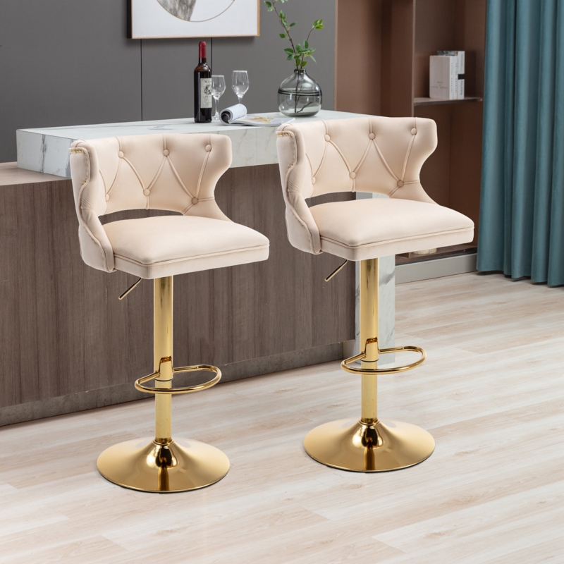 Swivel Adjustable Height Counter Stool (Set of 2)