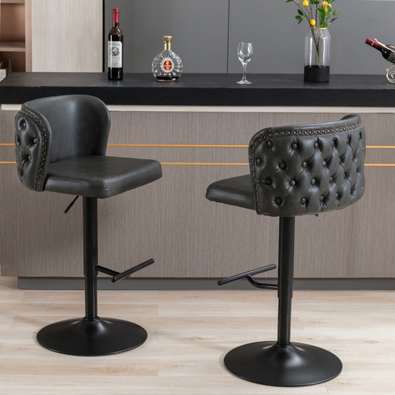 Swivel Adjustable Height Stool (Set of 2)