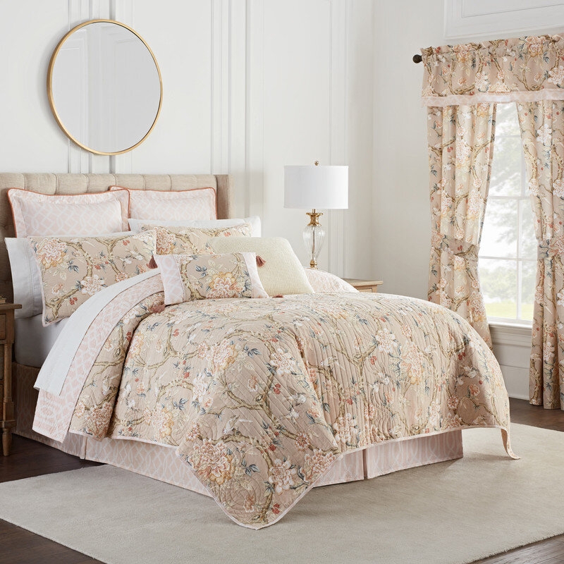 Taupe Standard Cotton 4 Piece Quilt Set