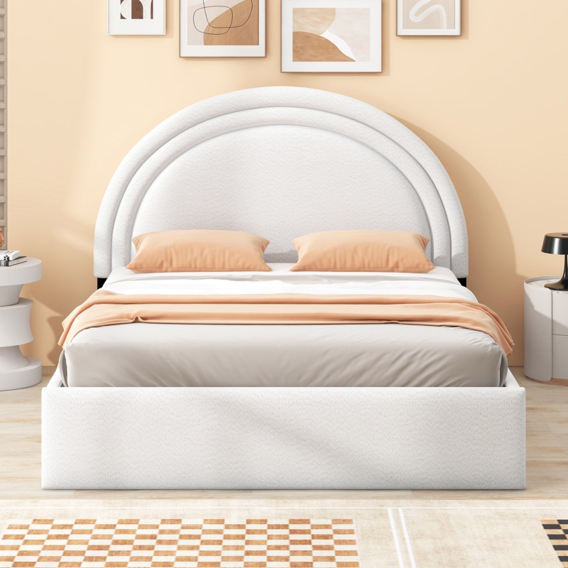 Teddy Upholstered Platform Bed with Four Drawers