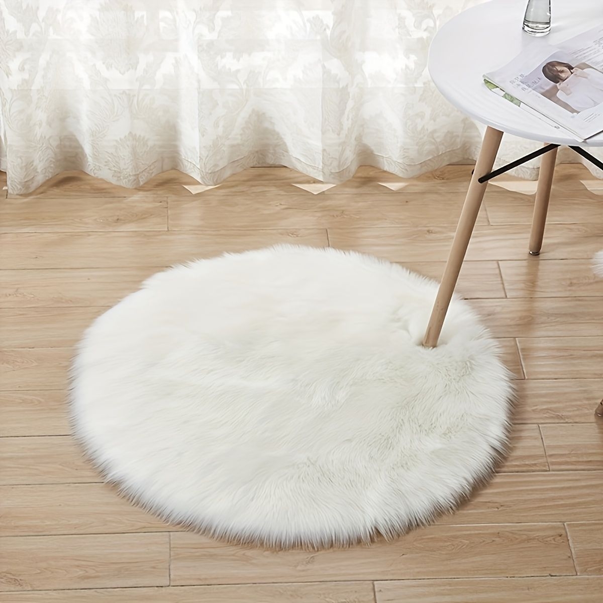 TemuElevate Your Home Decor With A Plush Imitation Wool Area Rug - Perfect For Living Room, Bedroom, Or Any Floor!