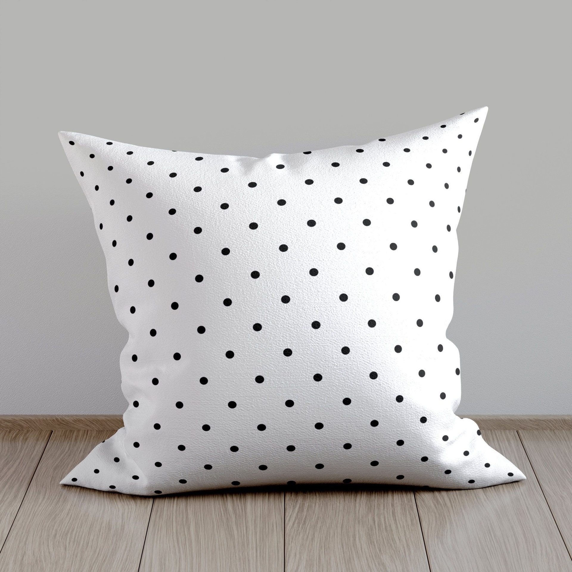 Throw Pillow Black Polka Dots P315 | Toned Pillow, Decorative Pillow, Microfiber Pillow Cover, Pillow with insert, Cushion for Couch Sofa