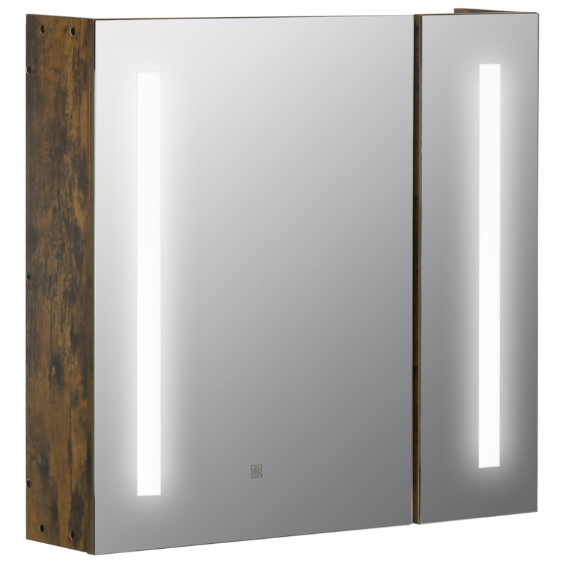 Tifanee Wall Mounted Dimmable 2 Doors Medicine Cabinet with LED Lighting