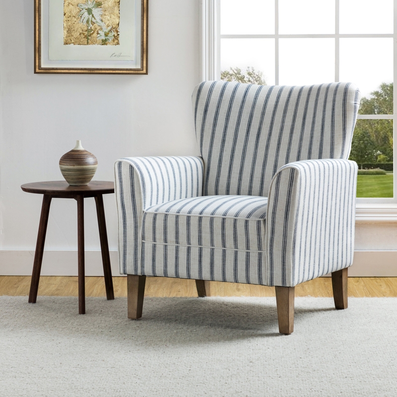 Tourad 31" W Polyester Armchair with Solid Wood Legs