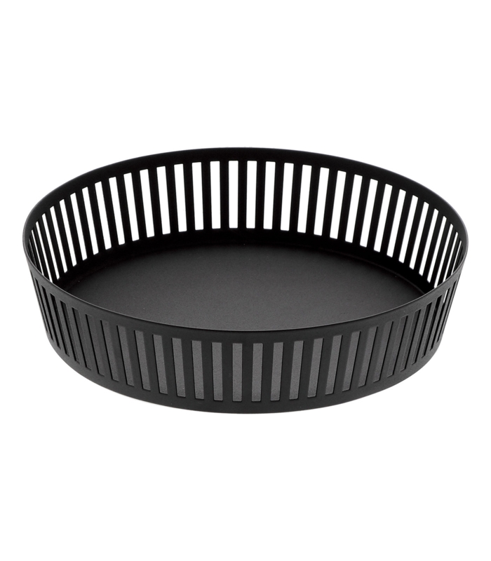 Tower Yamazaki Home Striped Steel Fruit Basket, Kitchen Storage Produce Holder, Short, Steel, Short