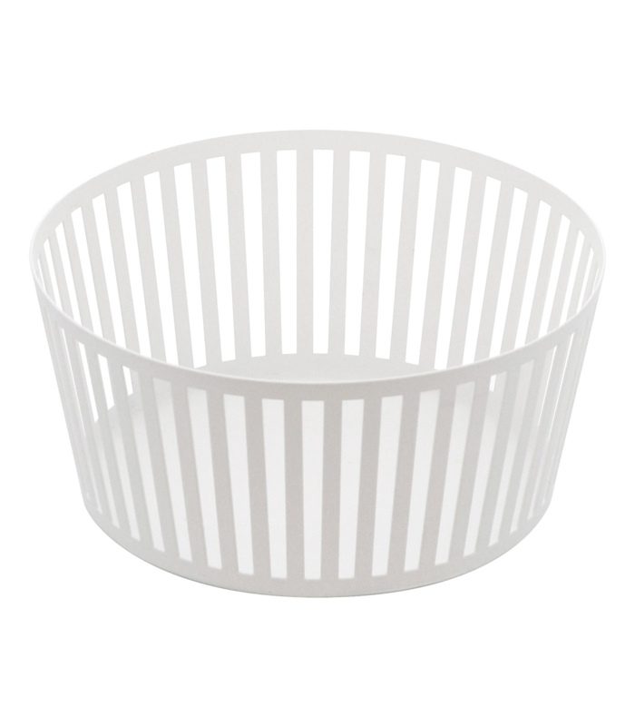 Tower Yamazaki Home Striped Steel Fruit Basket, Kitchen Storage Produce Holder, Tall, Steel, Tall