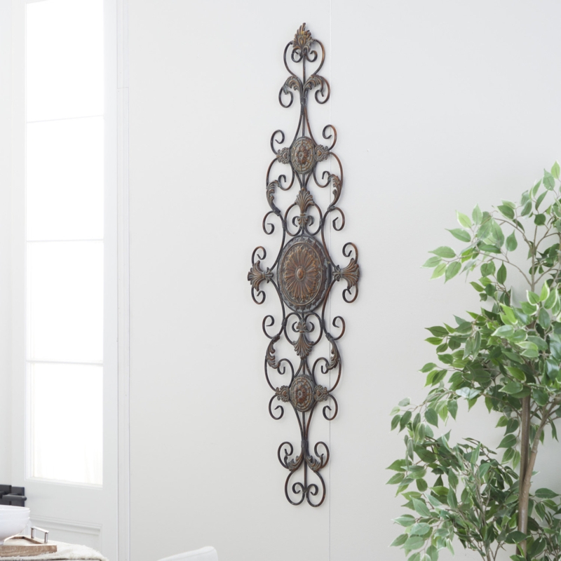 Traditional Plants u0026 Flowers Wall Decor on Metal