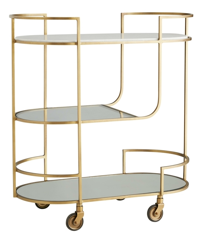 Trainor Metal Bar Cart