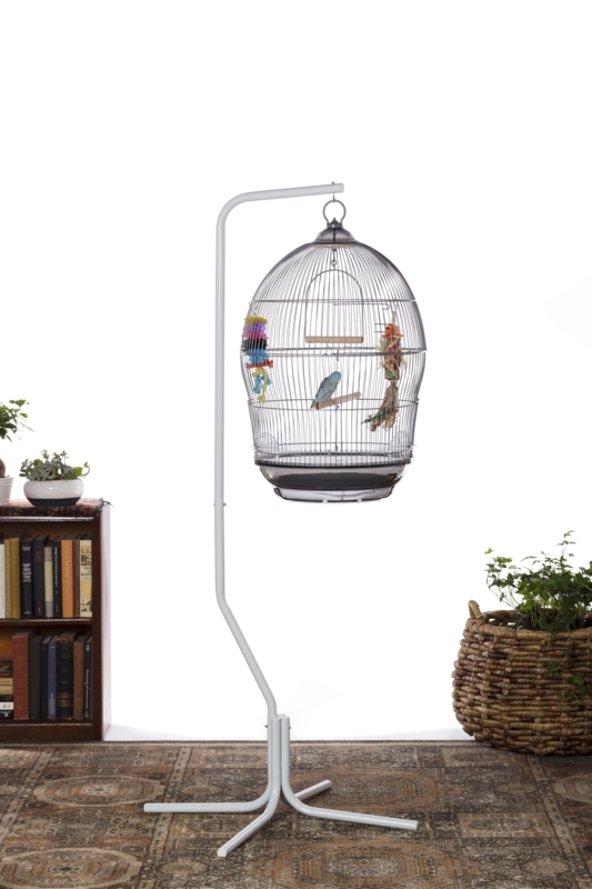 Tristan Steel Dome Top Hanging Bird Cage with Stand