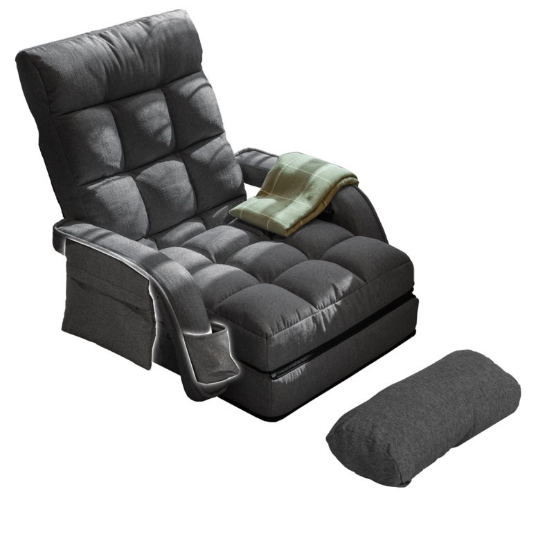 Trule Reclining Ergonomic Floor Game Chair with Footrest