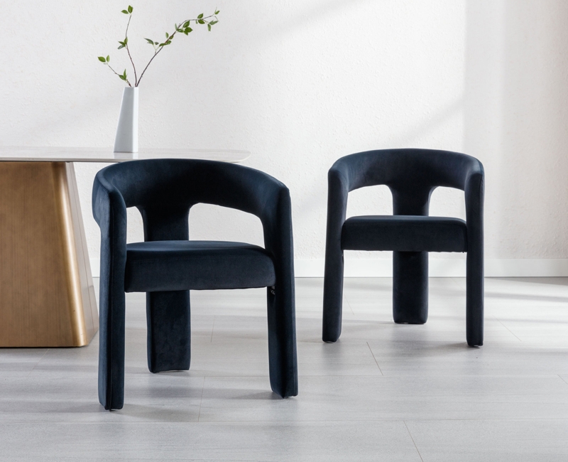 Upholstered Metal Armchair (Set of 2)