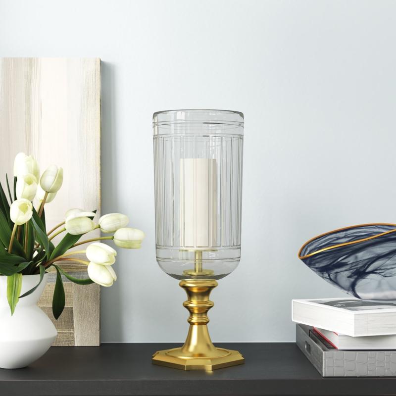 Valdosta Glam Aluminum Hurricane Lamp