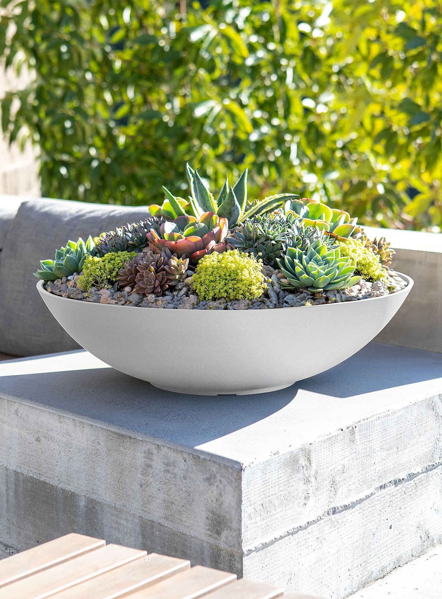 Veradek - Le pot  fleurs largi Lane 24 po  l'ouverture (Maison, Blanc))
