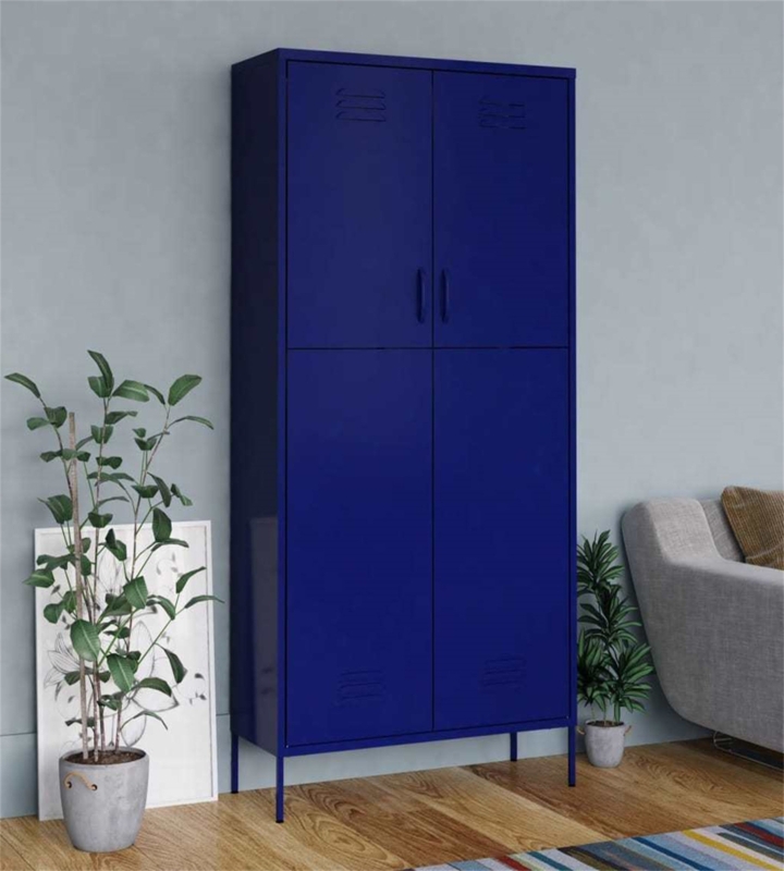 vidaXL Wardrobe Armoire Closet Clothes Storage Organizer for Bedroom Steel