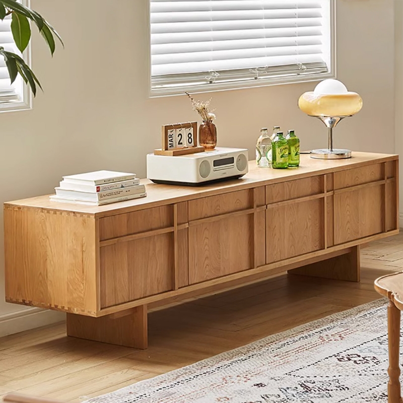 Wabi-sabi TV Cabinet Home Living Room Side Cabinet 94.5'' Media Console