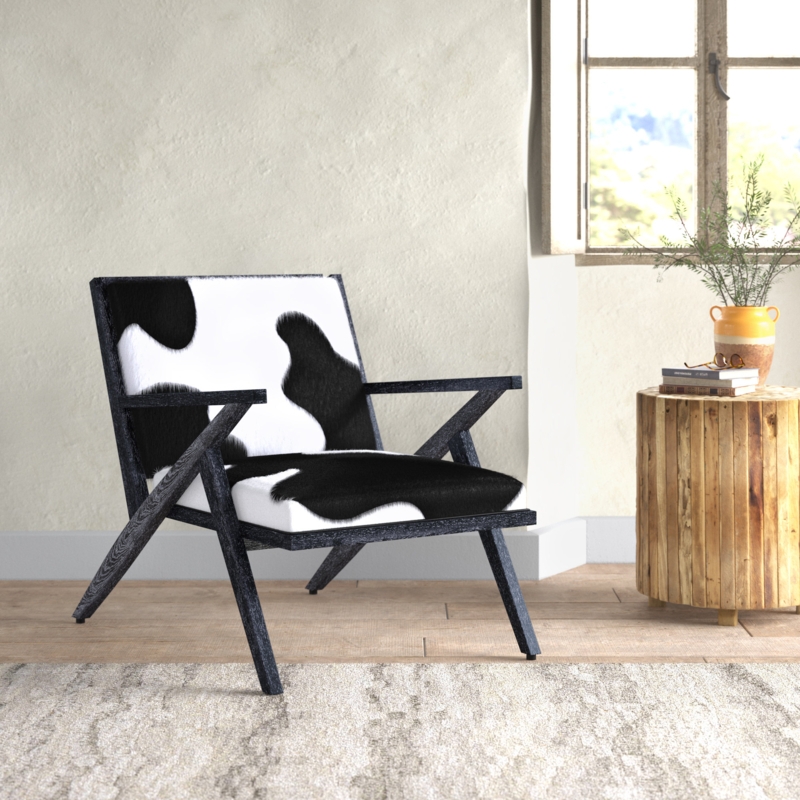 Waithman 38.2" Wide Cowhide Armchair