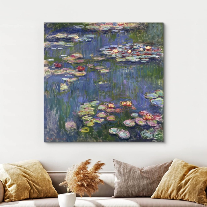 Water Lilies by Claude Monet - Wrapped Canvas Painting Print